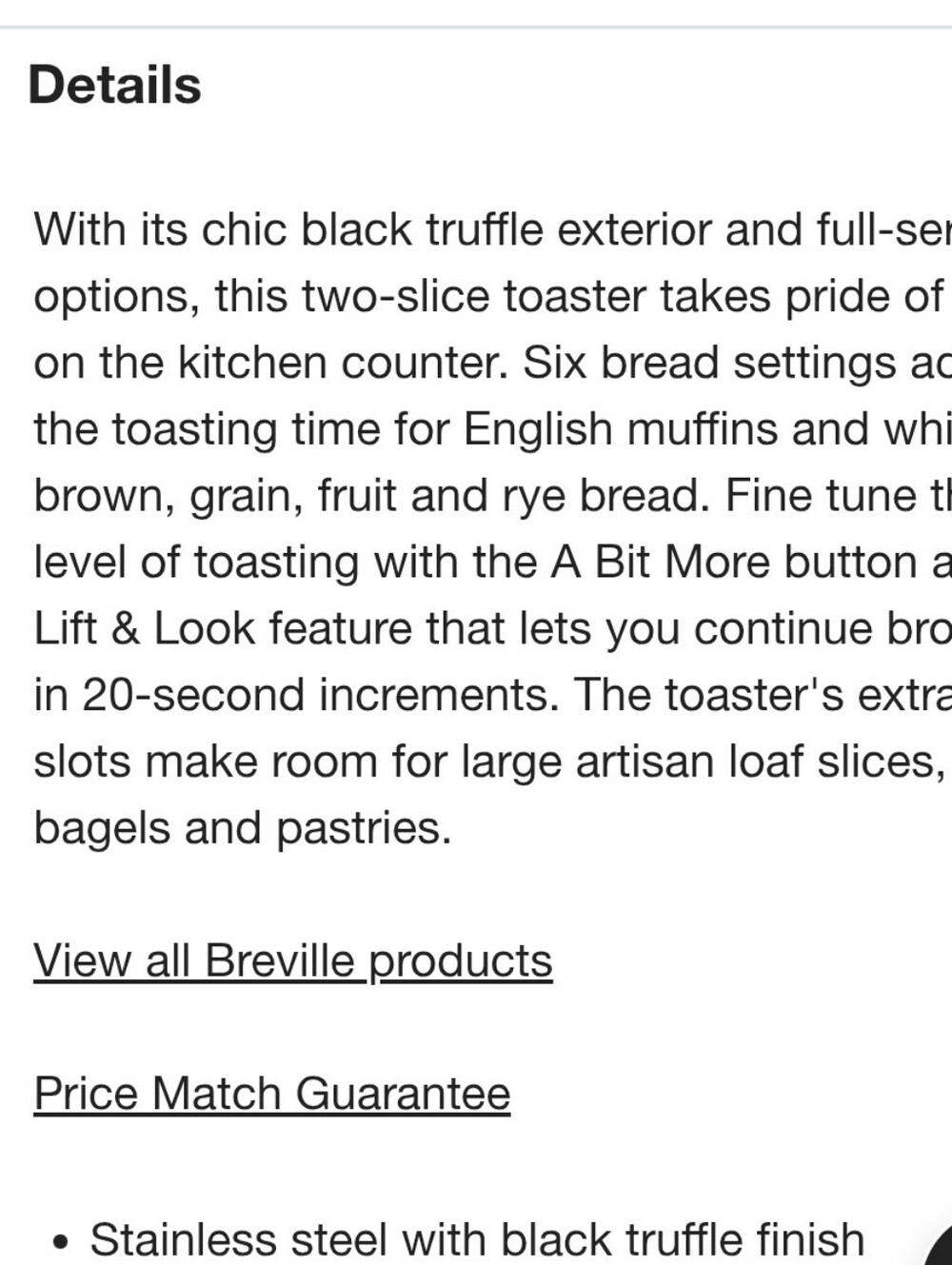Breville The Toast Select Luxe Noir Edition - Picture 7 of 11
